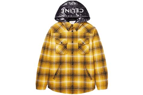 celine sample sale 2018|HOODED OVERSHIRT IN CHECKED WOOL .